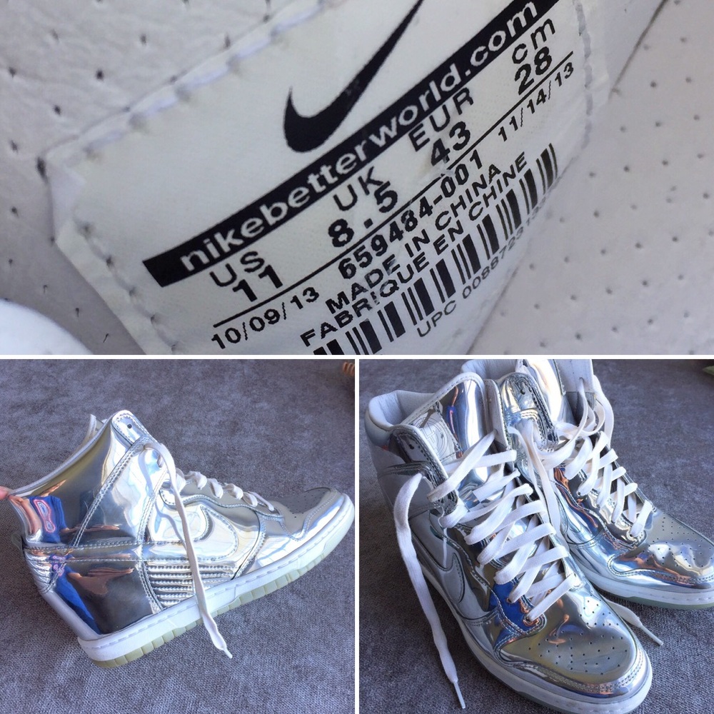 SOLD! Nike Dunk Sky Hi Super Bowl Silver Sneakers - Picture 8 of 8